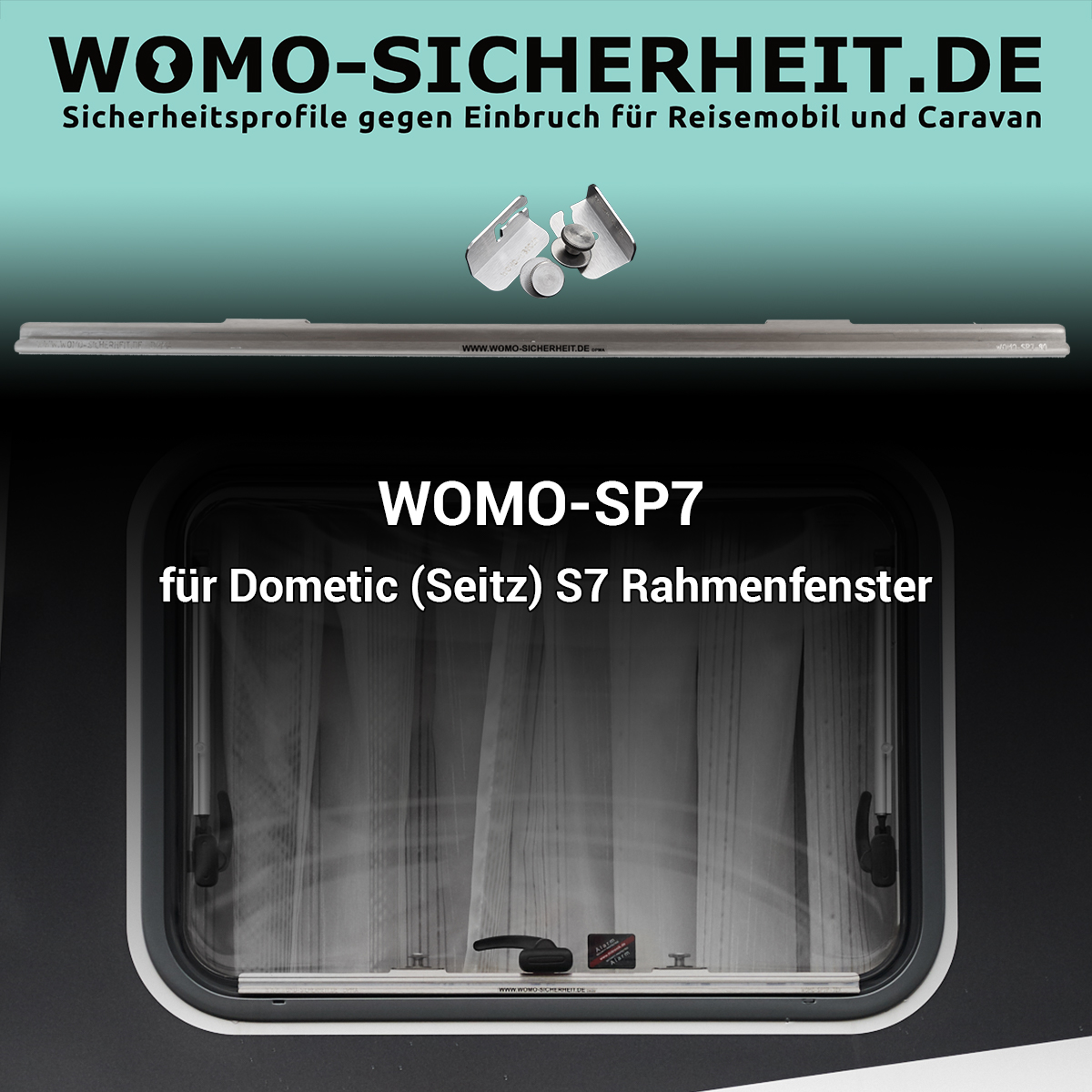 Womo-Sicherheit Sicherheitsprofil SP4 für Dometic Seitz S4/S5  Ausstellfenster bei Camping Wagner Campingzubehör
